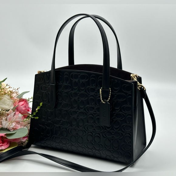 Coach Signature Leather Carryall Bag - Picture 3 of 15